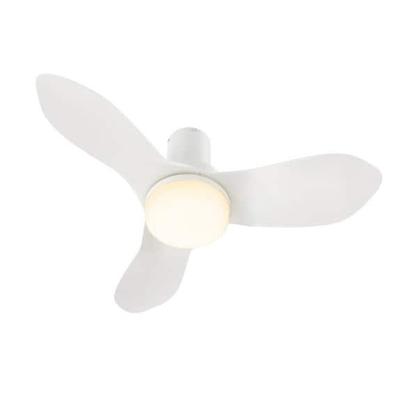 CARRO Nefyn 36 in. Color Changing Integrated LED Indoor Matte White  10-Speed DC Ceiling Fan with Light Kit and Remote Control  HYDC363V2-L12-W1-1-FM - The Home Depot