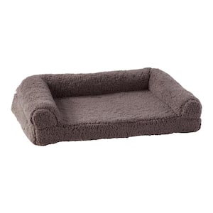 Millie Medium Fossil Gray Sherpa Sofa Dog Bed