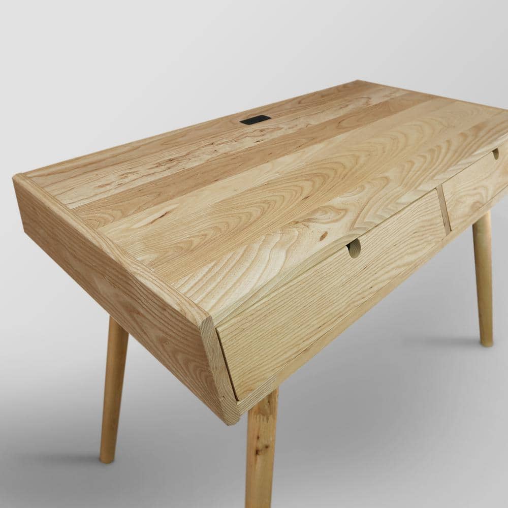 Oakwood Liberty Desk with Sliding Drawers & Built-in USB Ports
