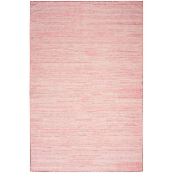 Nourison Washable Essentials Pink 4 ft. x 6 ft. All-over design Contemporary Area Rug