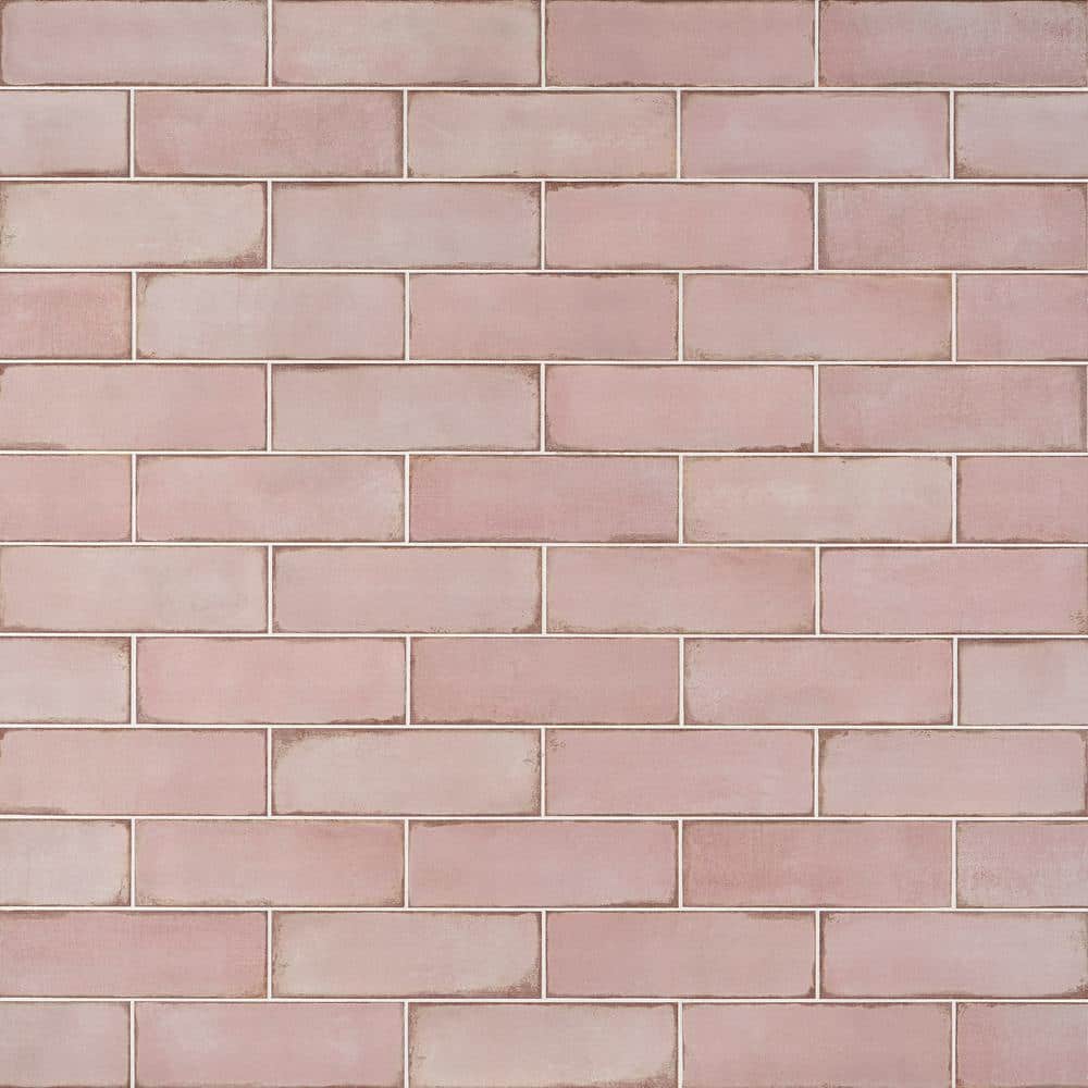Coronado Polished Pink Ceramic 4x12 Subway Tile