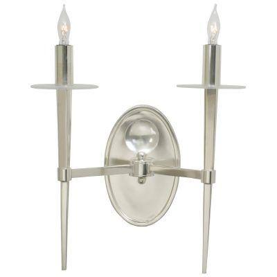 Unbranded Gabriele 2-Light Hotel Silver Wall Sconce