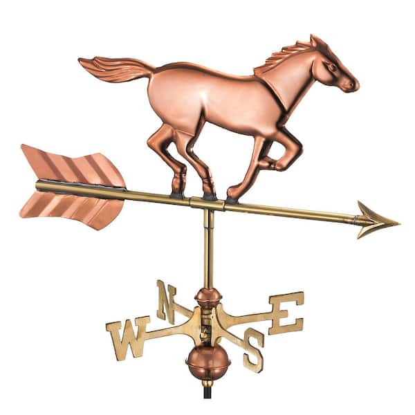 Good Directions Horse Garden Weathervane - Pure Copper with Garden Pole