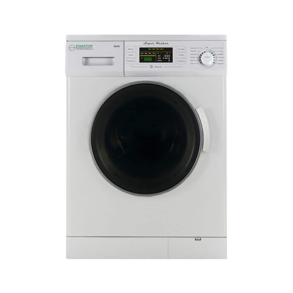 1.57 cu. ft. 110V New Version Compact White Front Load Washing Machine with Redesigned Easy to Use Control Panel