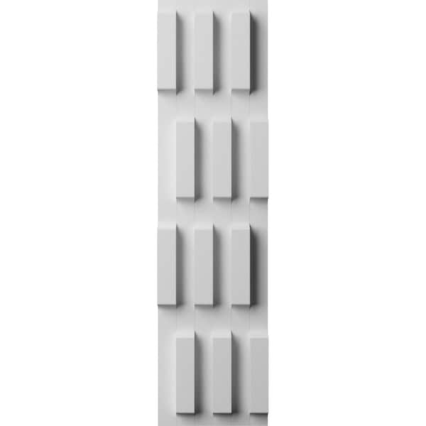 Ekena Millwork 1 in. x 1/2 ft. x 2 ft. EdgeCraft Ness Style Seamless White PVC Decorative Wall Paneling (1-Pack)