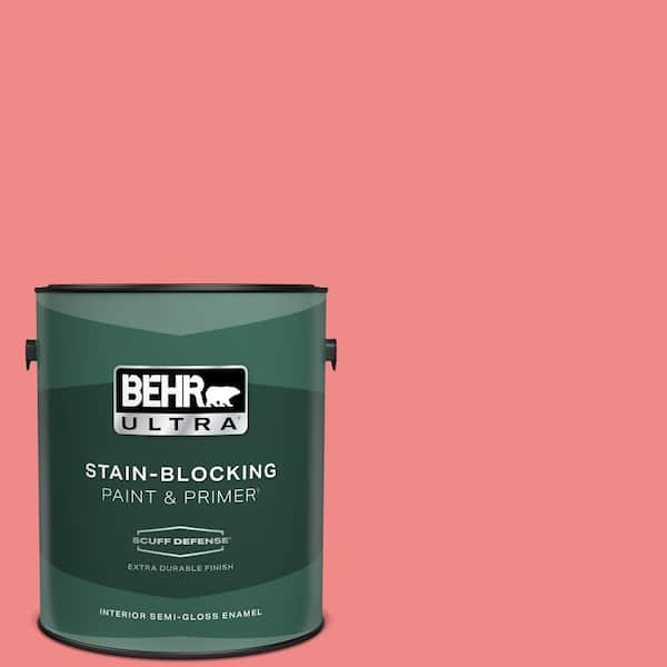 BEHR ULTRA 1 gal. #150B-5 Cheery Extra Durable Semi-Gloss Enamel Interior Paint & Primer