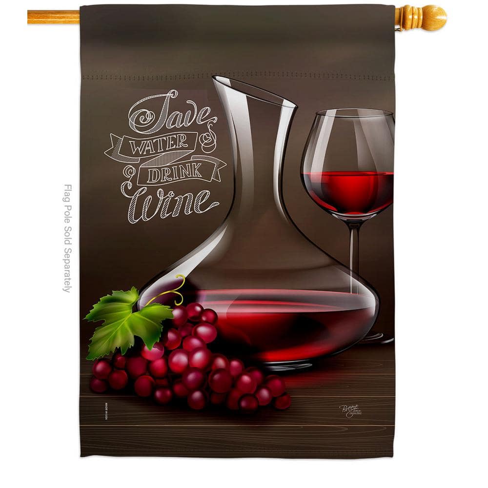 2.3 ft. x 3.3 ft. Wine Time House Flag 2-Sided Beverages Decorative Vertical Flags price history on PriceWatchPro