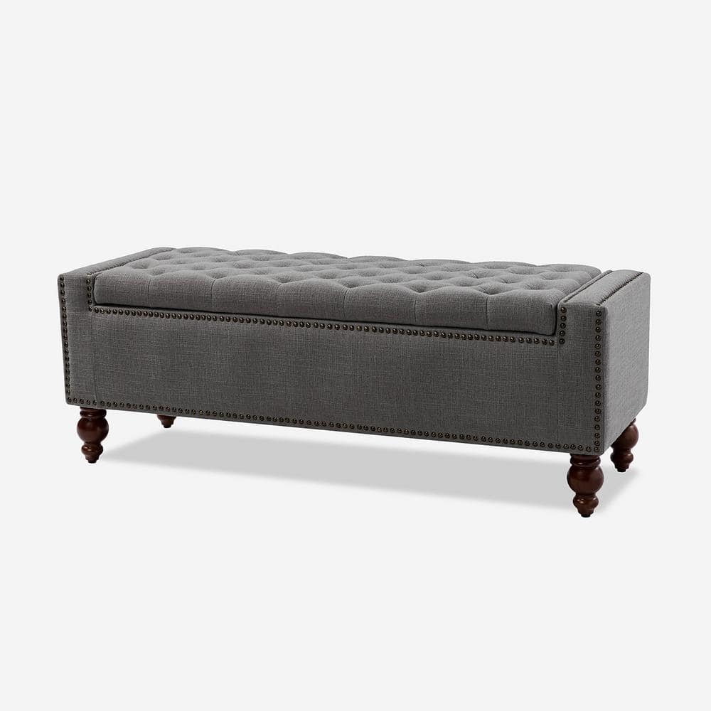 Reviews for JAYDEN CREATION Eduard Grey Classic Style Upholstered Flip