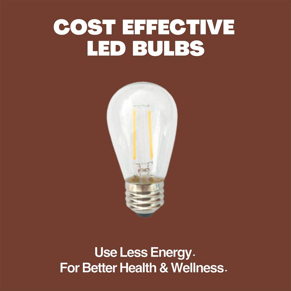 Clear Plastic LED String Light Replacement Bulbs, 10-Pack
