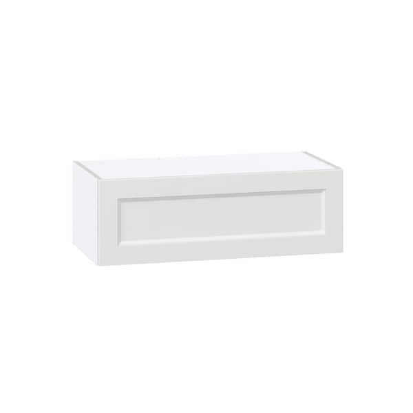 Laramie 30 in. W x 14 in. D x 10 in. H Assembled Wall Bridge Kitchen Cabinet in Painted Bright White with Lift Up Door
