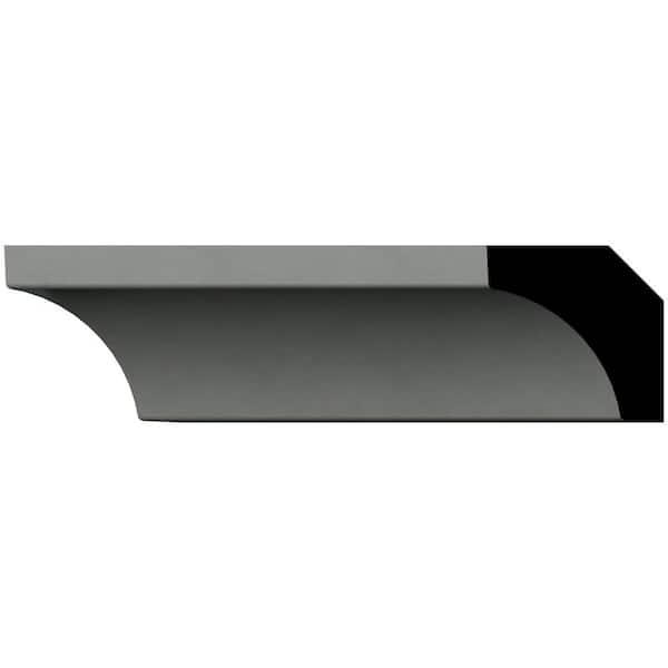 Ekena Millwork Finley 0.625 in. D x 1 in. W x 96 in. L Polyurethane Crown Moulding