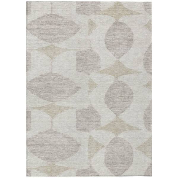 Chantille Machine Washable Indoor/Outdoor Abstract ACN3060 Ivory 10 ft. x 14 ft. Area Rug