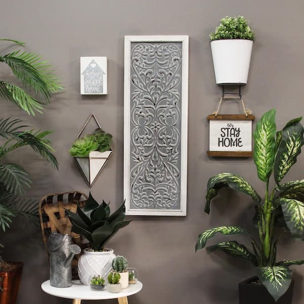 Stratton Home Decor Metal Embossed Panel Wall Decor S15045 - The ...