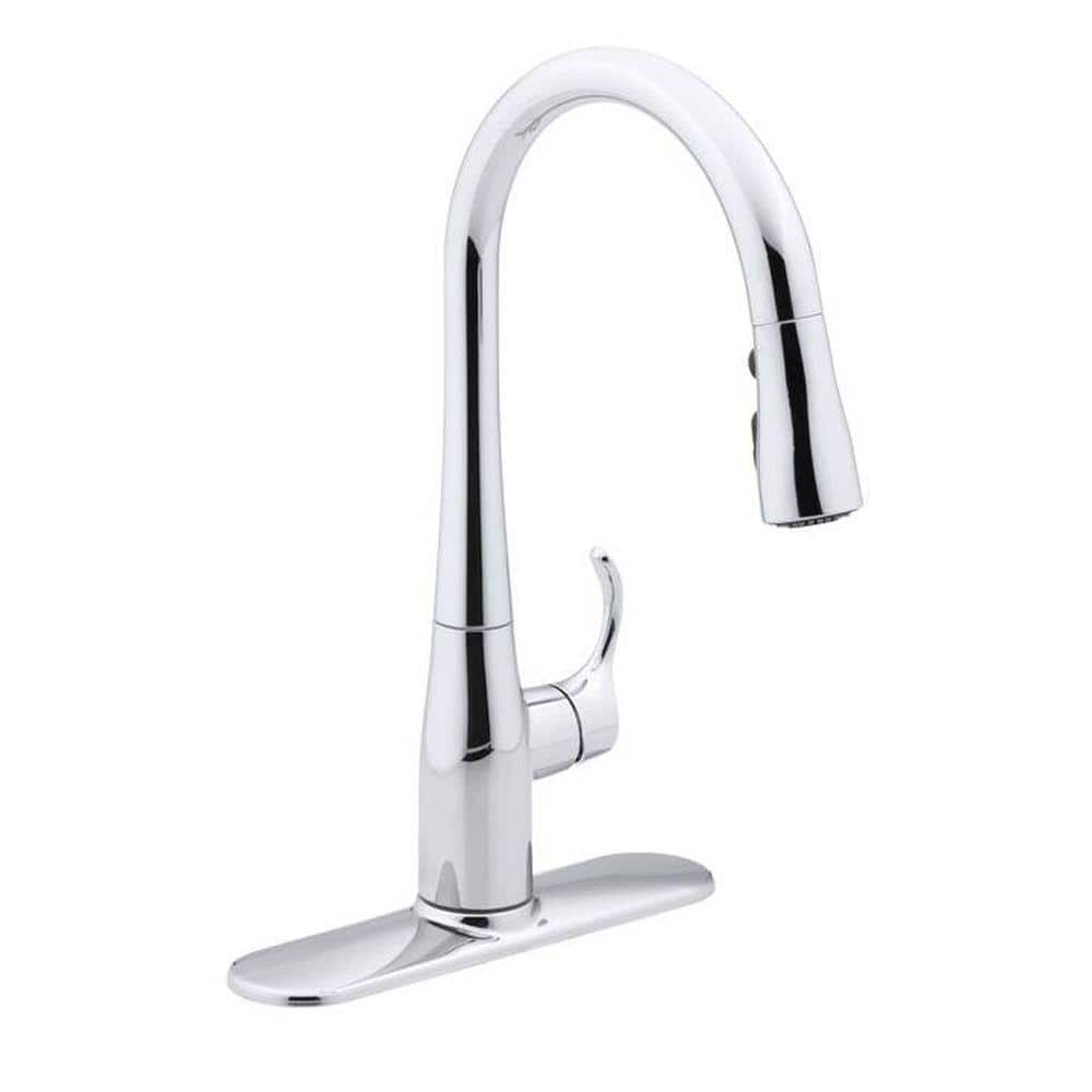 Polished Chrome Kohler Pull Down Kitchen Faucets K 597 Cp 64 1000 