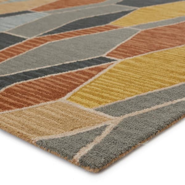 Sade Hand-Tufted 9 ft. X 12 ft. Gray/Gold Rectangle Area Rug