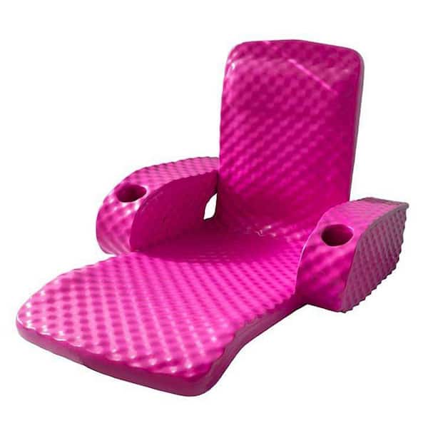 TRC Recreation Baja II Flamingo Pink Foam Folding Lounge Portable