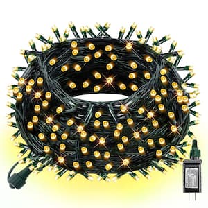 100 ft. 300 LED Waterproof Christmas String Lights with 8 Modes for Indoor and Outdoor, Warm White