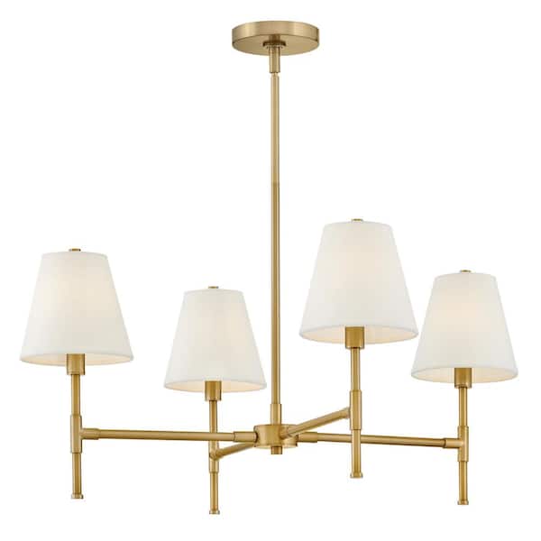 LARK - Beale 4-Light Lacquered Brass Chandelier