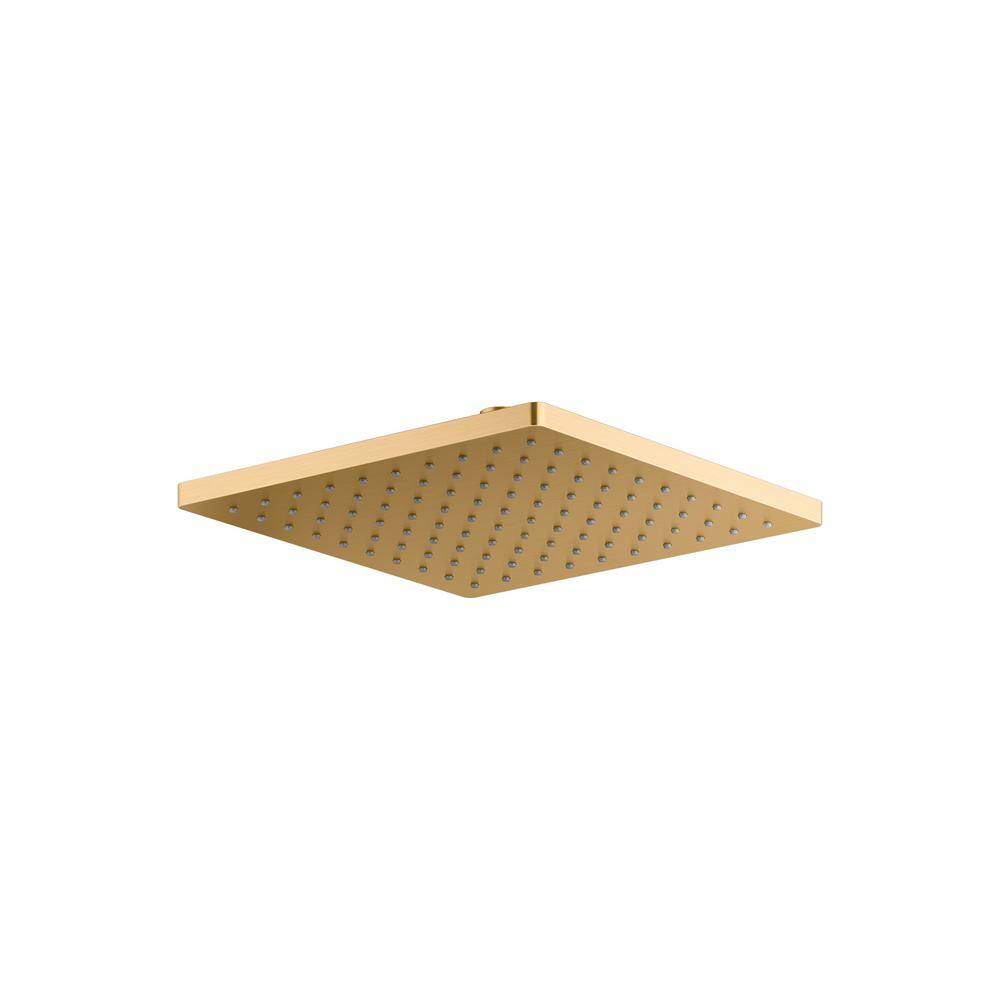 Vibrant Brushed Moderne Brass Square Rain Showerhead