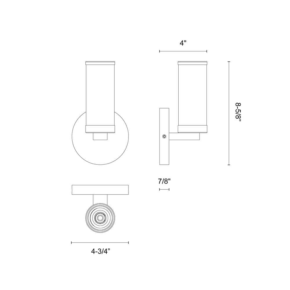 Alora Revolve Polished Nickel 8.63" Cylinder Wall Sconce