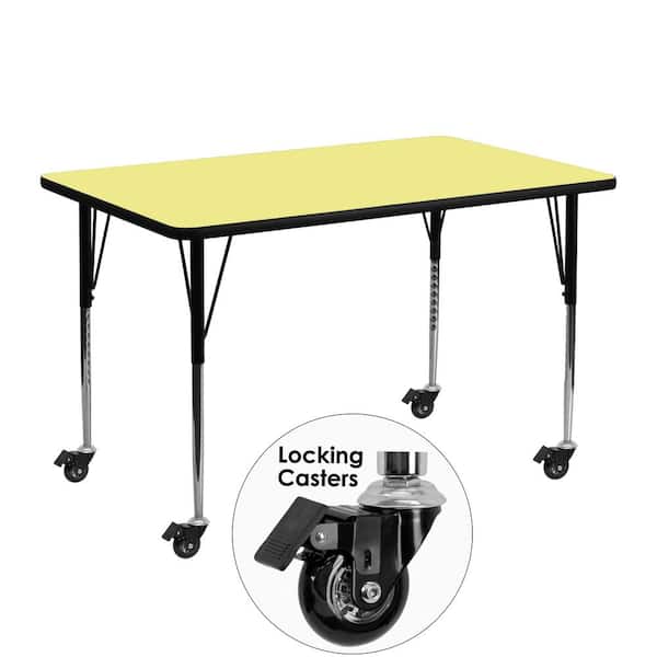 Carnegy Avenue 30.37 in. Yellow Kids Table