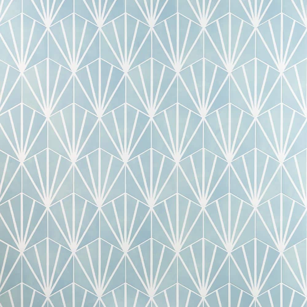 Turquoise 8" Hexagon Matte Porcelain Floor and Wall Tile