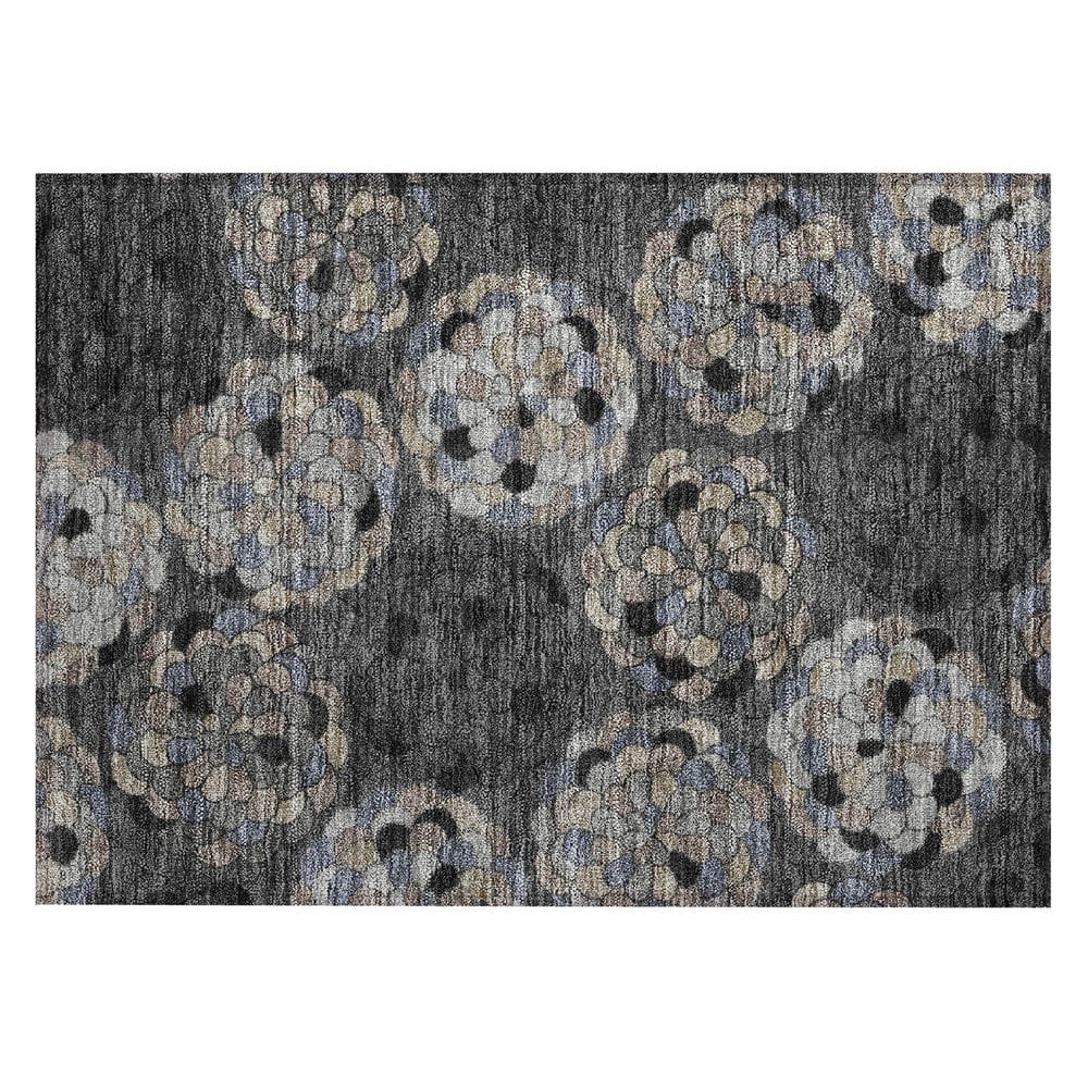 Chantille Machine Washable Indoor/Outdoor Abstract ACN2466 Black 2 ft. x 3 ft. Area Rug price history on PriceWatchPro