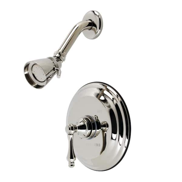 Kingston Brass Restoration Single Handle 1-Spray Shower Faucet 1.8 GPM with Corrosion Resistant in Polished Nickel
