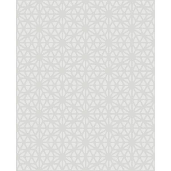 A-Street Prints 8 in. x 10 in. Billie White Geometric Wallpaper Sample