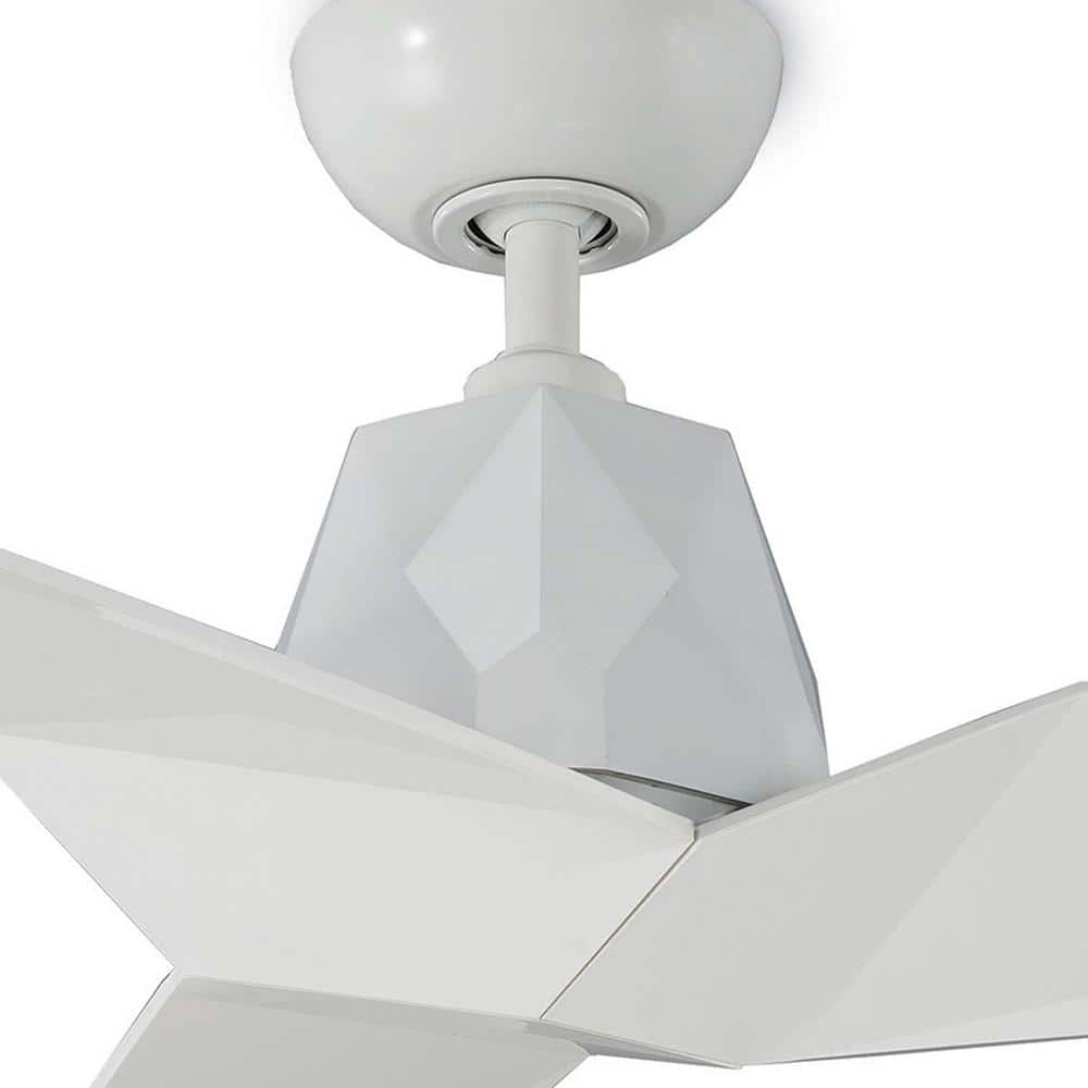 Gloss White 60'' 3-Blade Smart Ceiling Fan with Remote