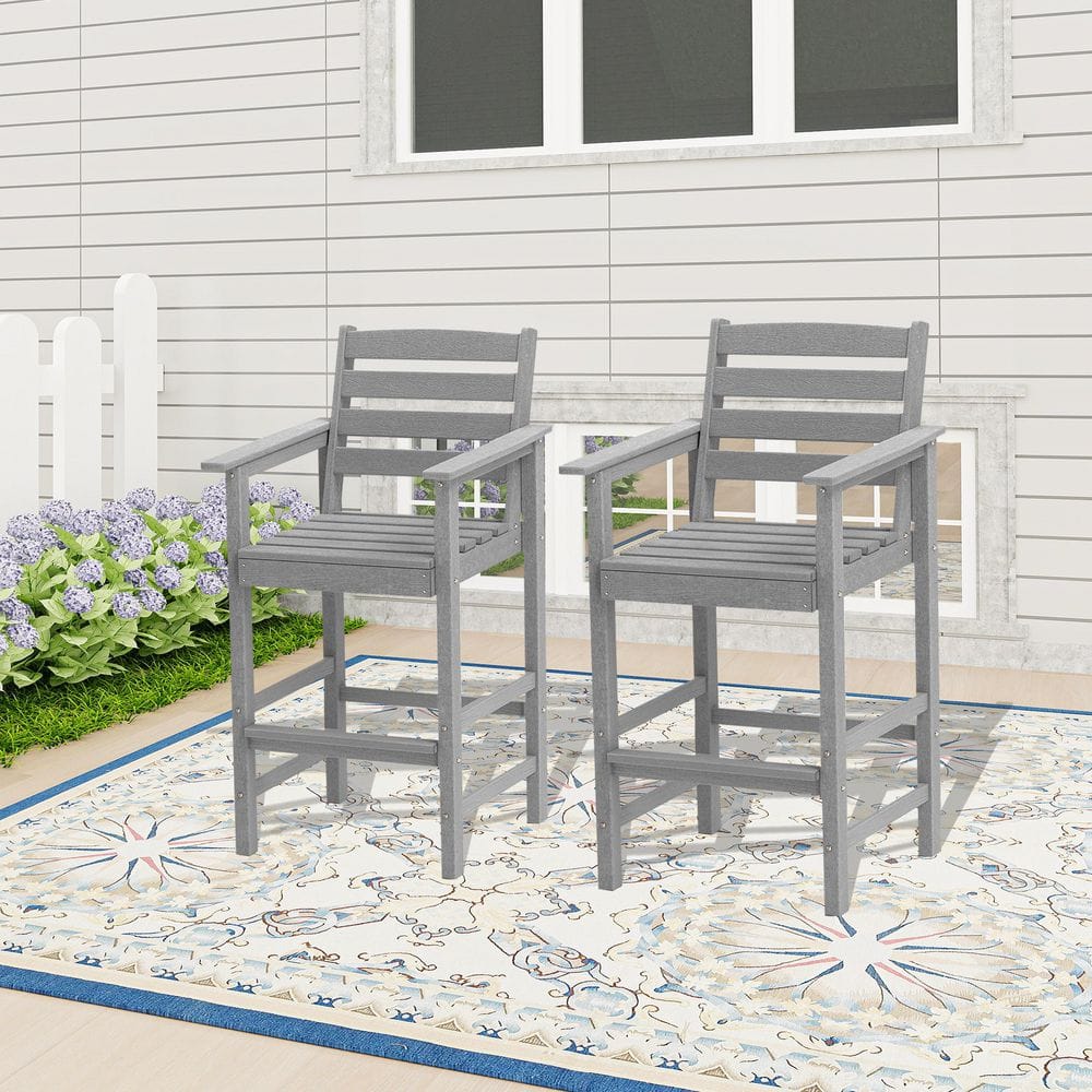 Patio HDPE Adirondack Chairs, Gray (Set of 2) price history on PriceWatchPro