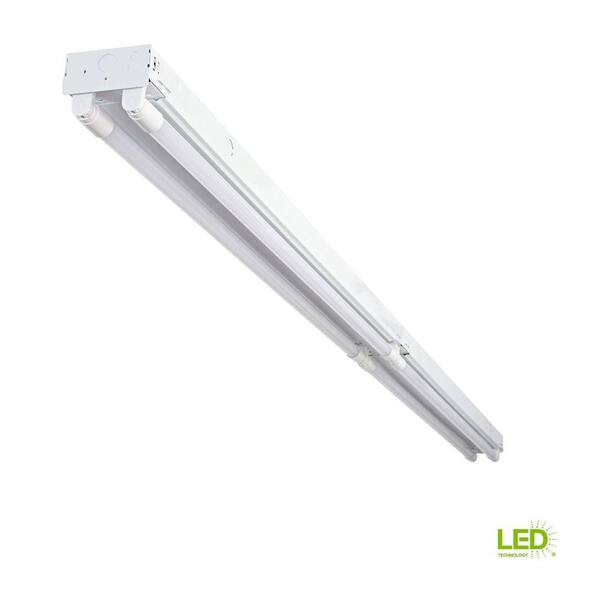 Envirolite 8 Ft T8 Led White Strip Light Fixture With Battery Backup 5000k St704t1850b 8 Ft T8 Led White Strip Light Fixture, Battery Light Fixture Home Depot