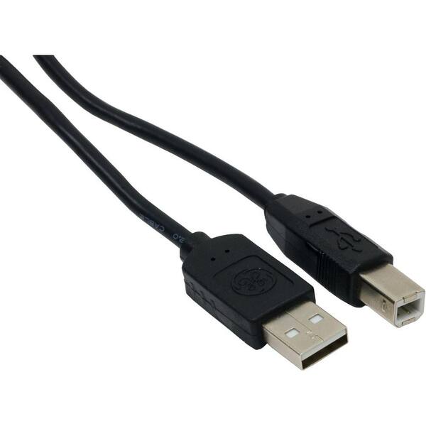 GE 16 ft. USB 2.0 Device Cable - Black