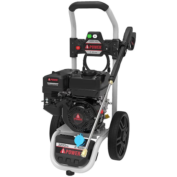 A-iPower 3200 PSI 2.4 GPM Cold Water Gas Pressure Washer 208CC OHV Engine with 4 Quick Connect Nozzles