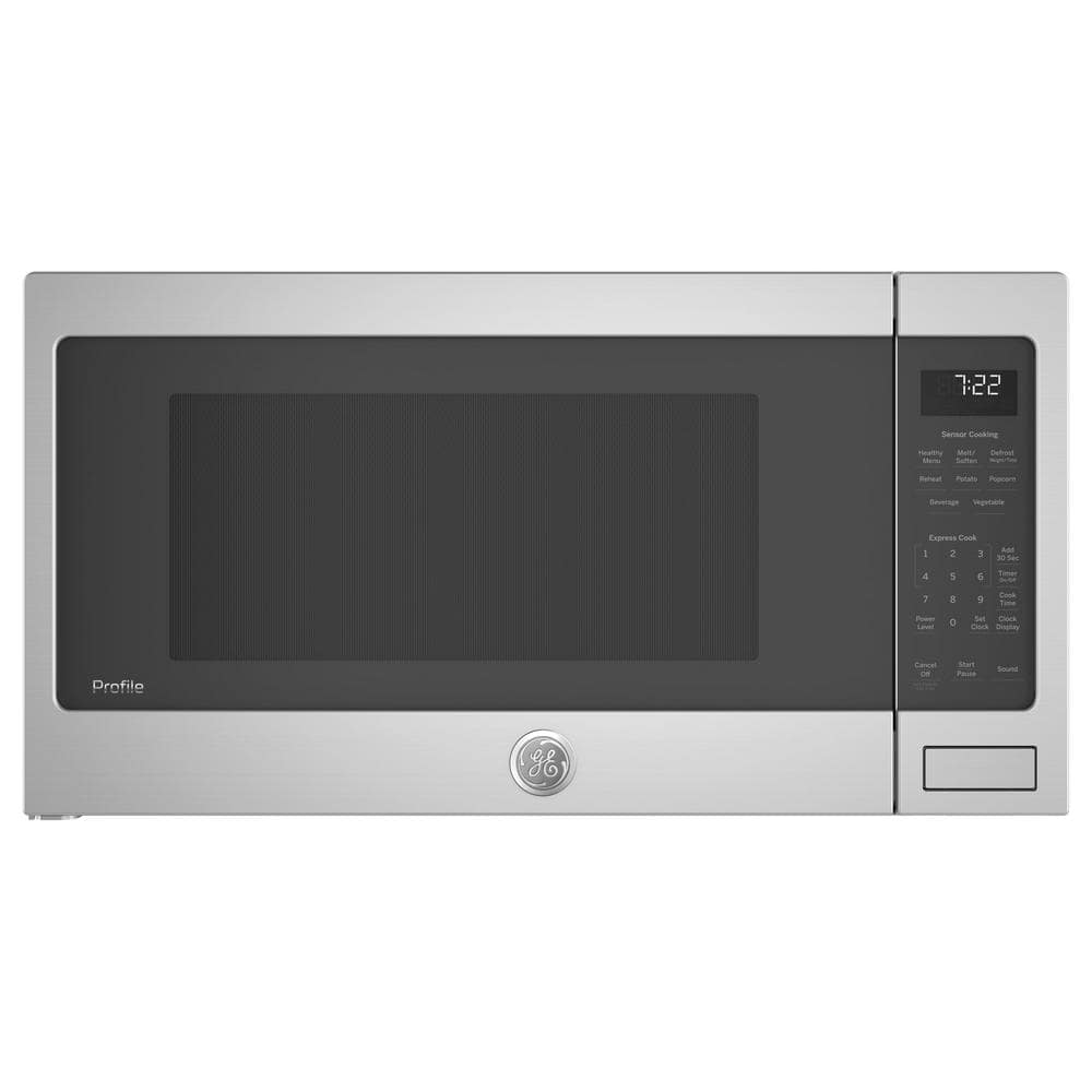 GE Profile Profile 2.2 cu. ft. Countertop Microwave in Stainless Steel with Sensor Cooking, Silver