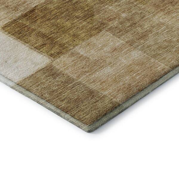 Mayfield Premium Machine Washable Abstract AMF1190 Terracotta 3 ft. x 5 ft. Area Rug