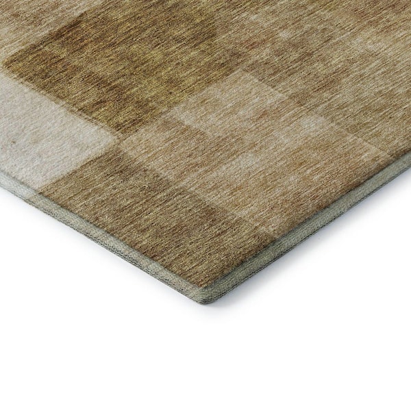 Mayfield Premium Machine Washable Abstract AMF1190 Terracotta 8 ft. x 10 ft. Area Rug