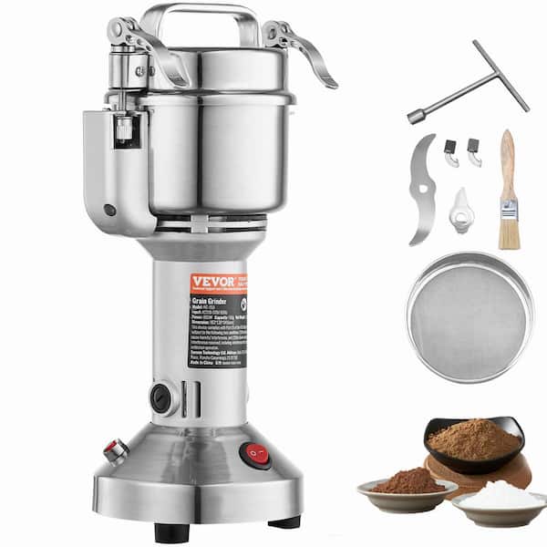 VEVOR 750g Electric Grain Mill Grinder, High Speed 2000-Watt Commercial Grinders, Stainless Steel Pulverize Powder Machine