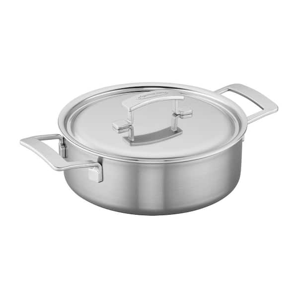 Industry 5-Ply 3 qt. Stainless Steel Deep Saute Pan