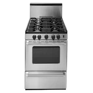 ProSeries 24 in. 2.97 cu. ft. Battery Spark Ignition Gas Range in Stainless Steel