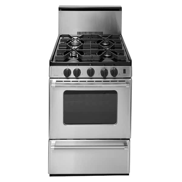 Unbranded ProSeries 24 in. 2.97 cu. ft. Battery Spark Ignition Gas Range in Stainless Steel
