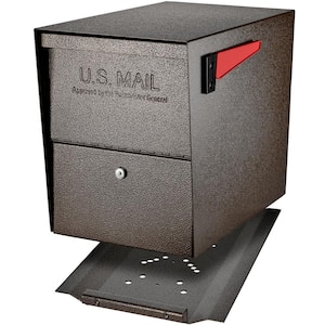 Package Master Locking Post-Mount Mailbox with High Security Reinforced Patented Locking System, Bronze