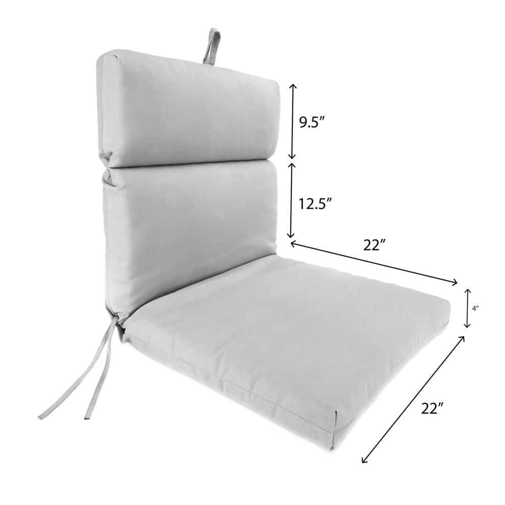 Platt Ink Black and White Striped Outdoor Chair Cushion with Ties