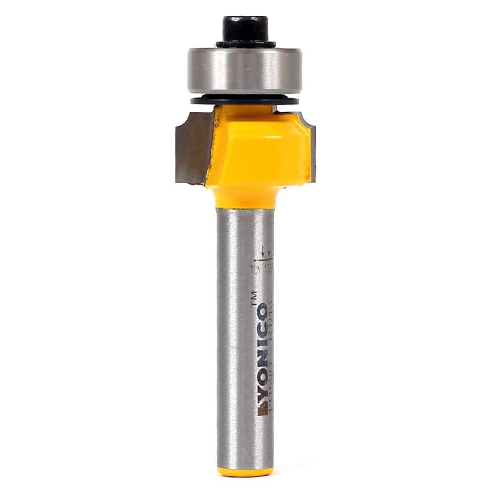 Yonico Round Over Edge Forming 1/16 in. Radius 1/4 in. Shank Carbide Tipped  Router Bit 13159q
