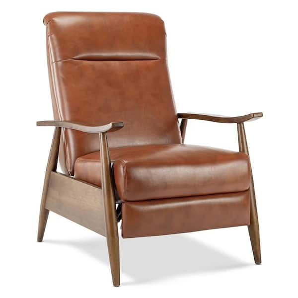 Tall Caramel Faux Leather 3, Faux Leather Recliner