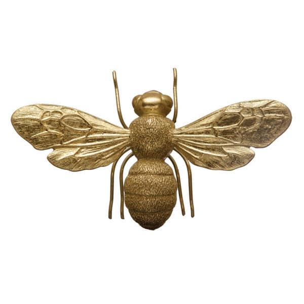 Gold 9 in. x 5.5 in. Resin Decorative Bee Figurine