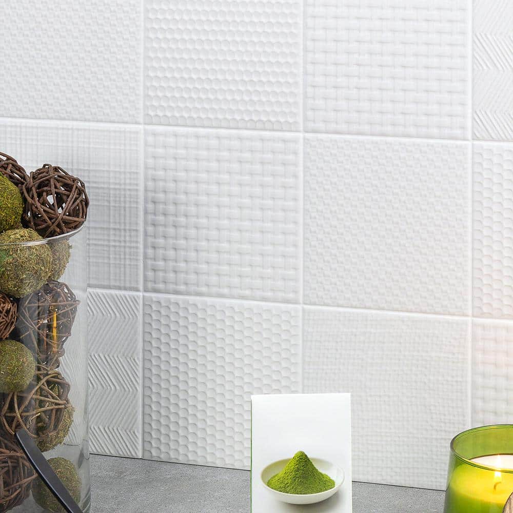 Eldorado White 6x6 Matte Porcelain Wall and Floor Tile