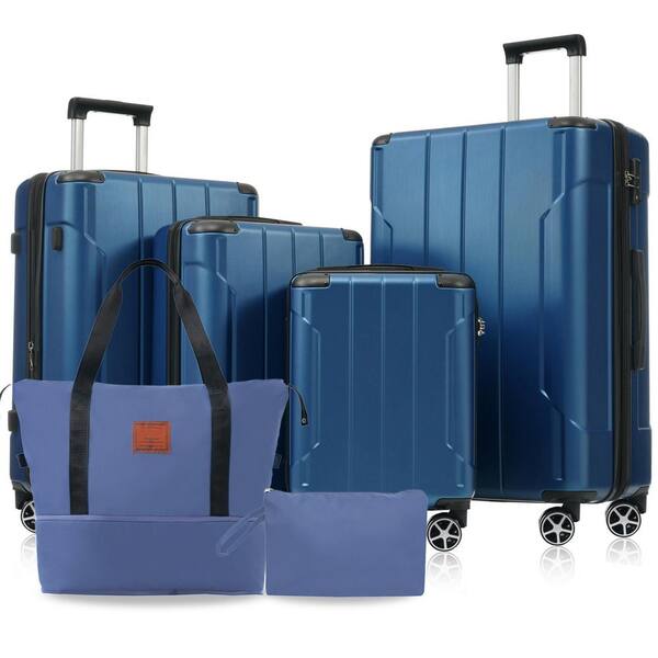 TBC M LUXE 6点セット Merax 6 or more-Piece Blue Expandable ABS Hardshell Spinner 16,20