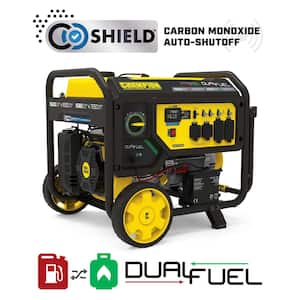 10,625/8500-Watt Electric Start Gas and Propane Dual Fuel Portable Generator with CO Shield