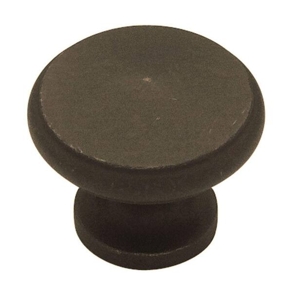 Liberty Modern Peak 1-1/8 in. (28mm) Distressed Oil Rubbed Bronze Round Cabinet Knob